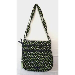 Vera Bradley Zip Hipster NWT Lucky Dots Navy Green White